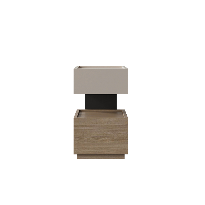 Modish Nightstand With Drawer Organization Featuring 2 Drawers, 1 Shelf, and Lumber Countertop - image 6