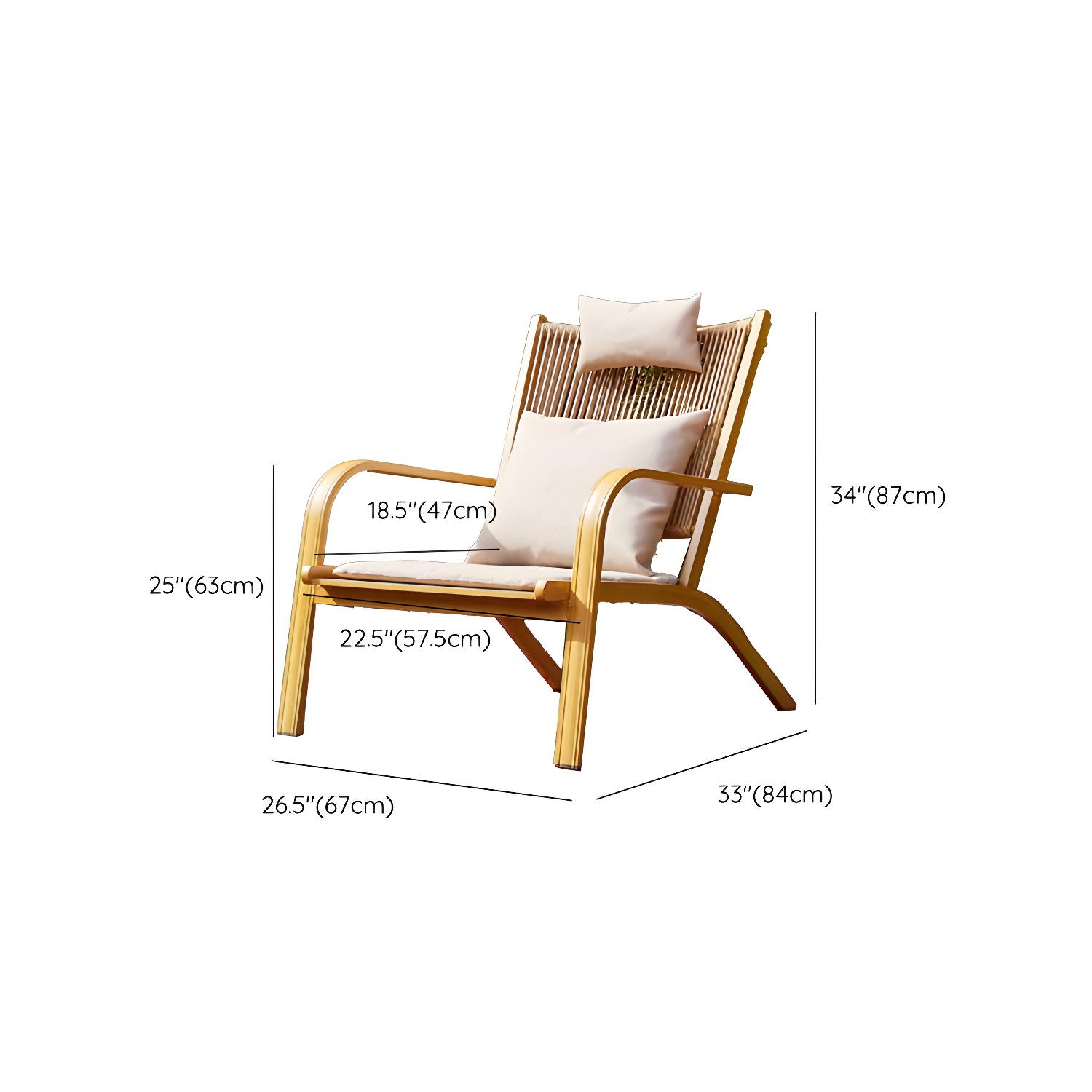 Modern Style Wood Rocking Chair Single Home Lounge Lazy Sofa Chair - image 17