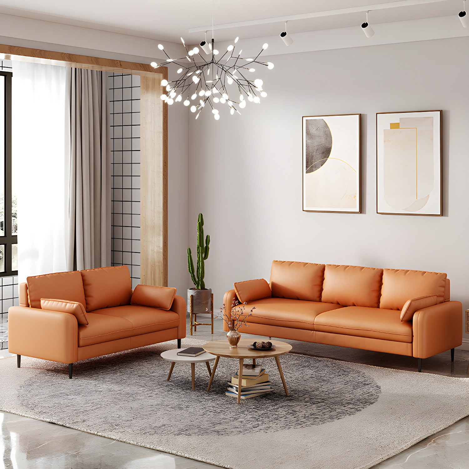 Modern Pillow Back Sofa with Storage Not Included for 35-40 Women - image 13