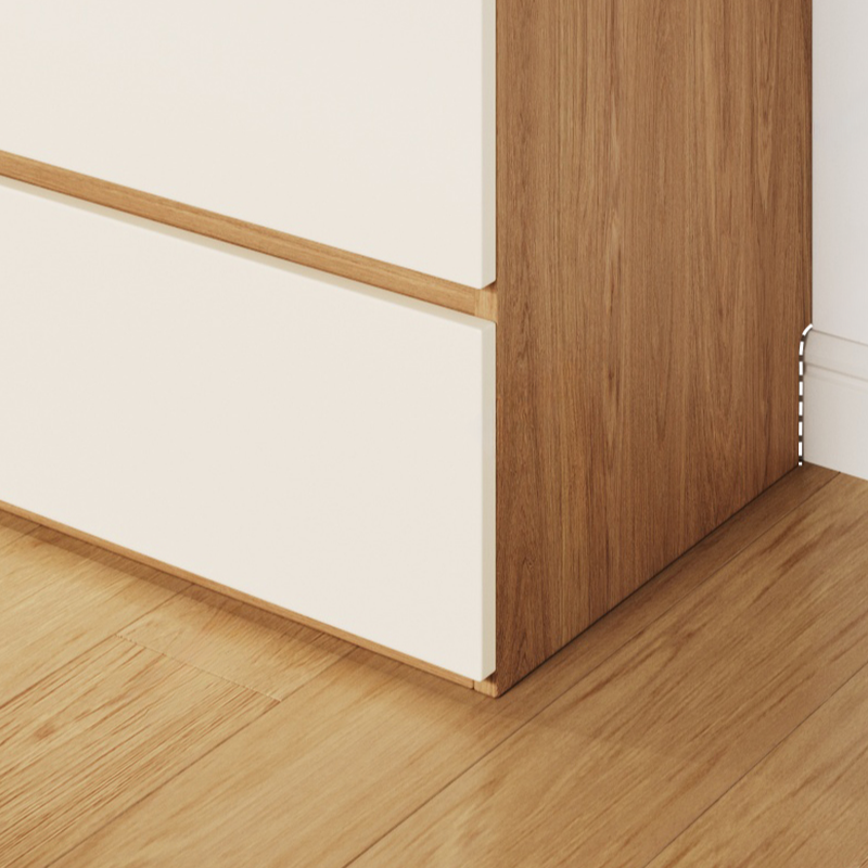 White Minimalist Laminate Wardrobe Closet with 3-Drawer/6-Drawer, Soft Close Door, Interior Shelves, and Clothing Rod - image 5