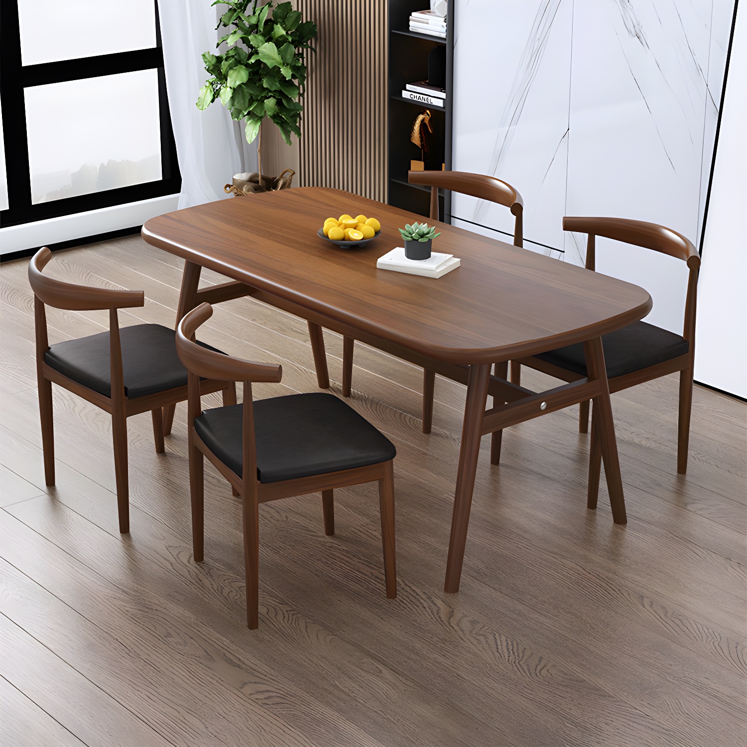 Modern Kitchen Wood Furniture of Standard Height Formal Dining Room Table Set