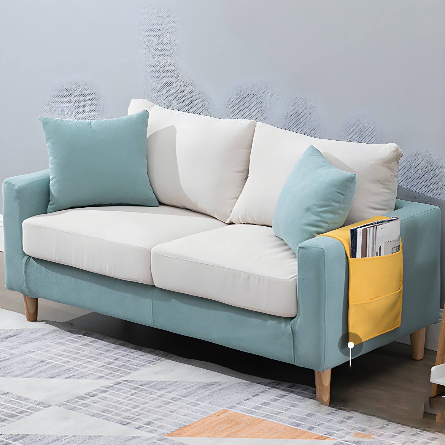 Beige Modern Farmhouse Cushions Standard Sofa 21.65"High Square Arm Sofa - image 27