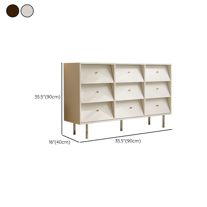 Casual Composite Wood Console Dresser with 6/9 Drawers in Vertical/Horizontal Orientation - image 11