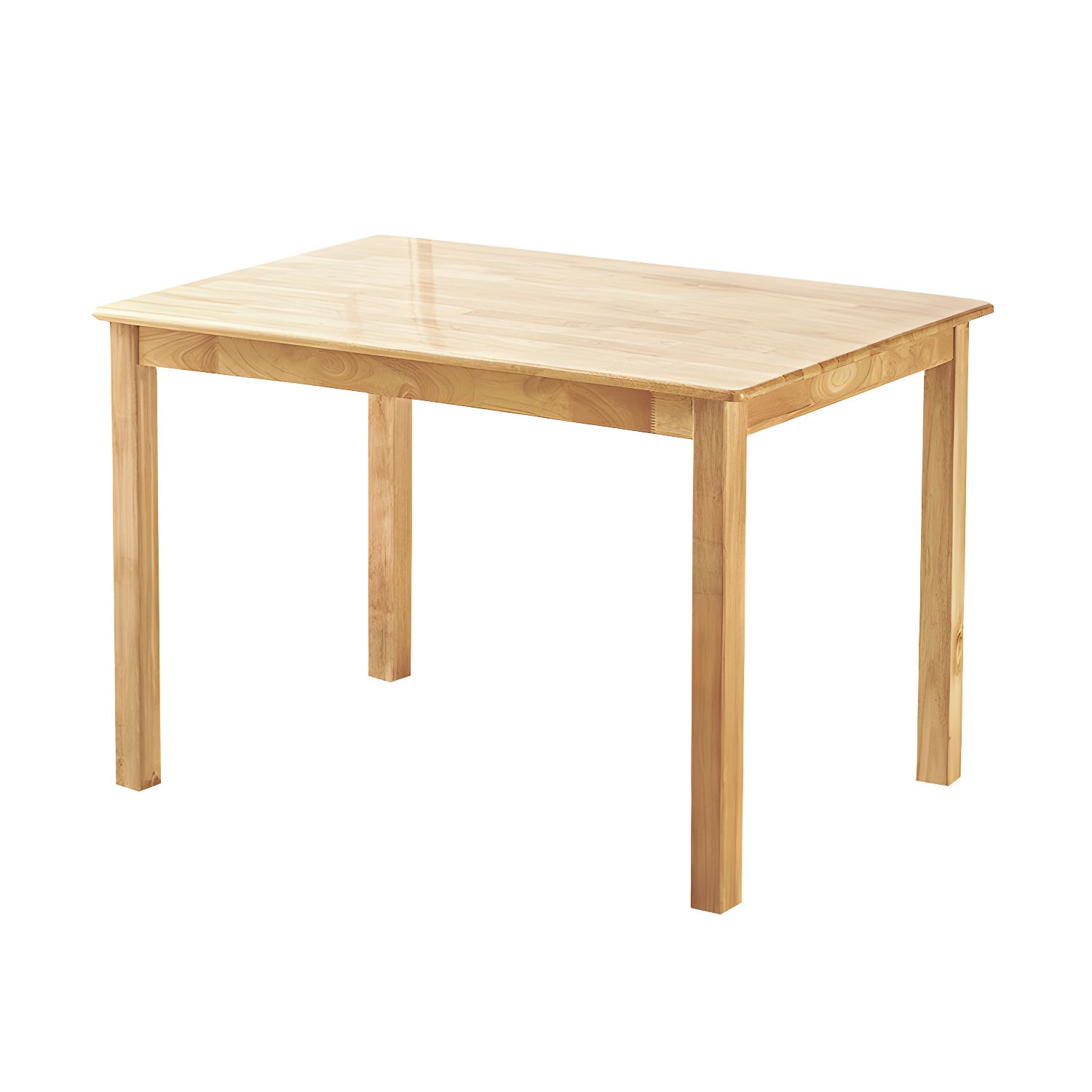 Elegant Scandinavian Natural Oak Wood Dining Table - Slim Legs, Standard Height for Kitchen & Dining - image 5