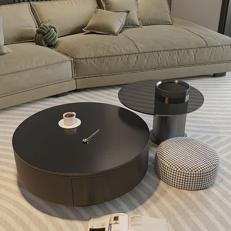 Double Nesting/Single Accent Table Set with Rounded Top and 2 Drawers - image 8