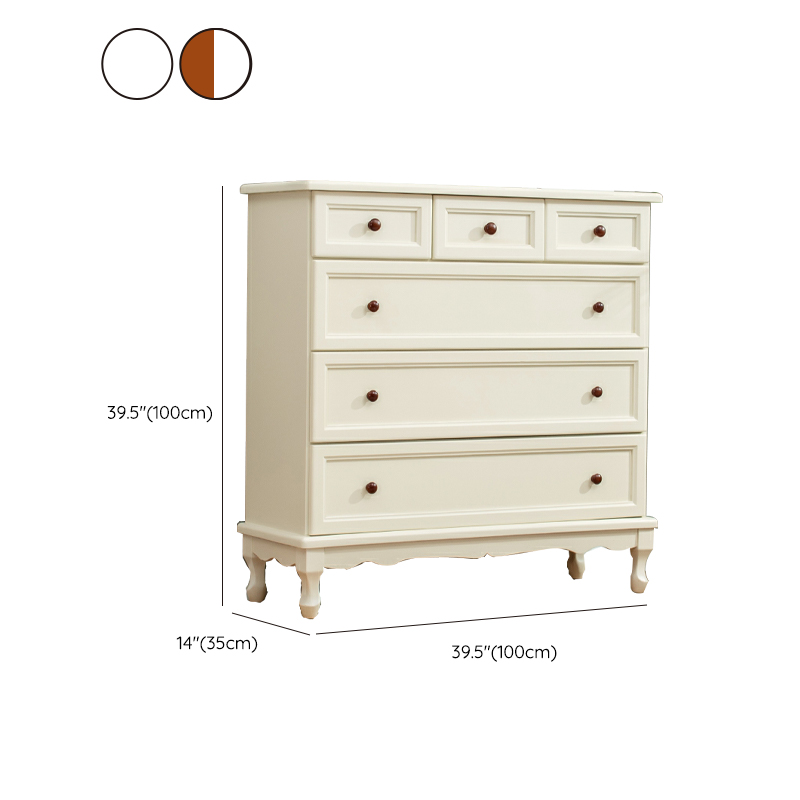 Traditional Solid Wood Dressers with Self Close Drawers in Compact Size - image 17
