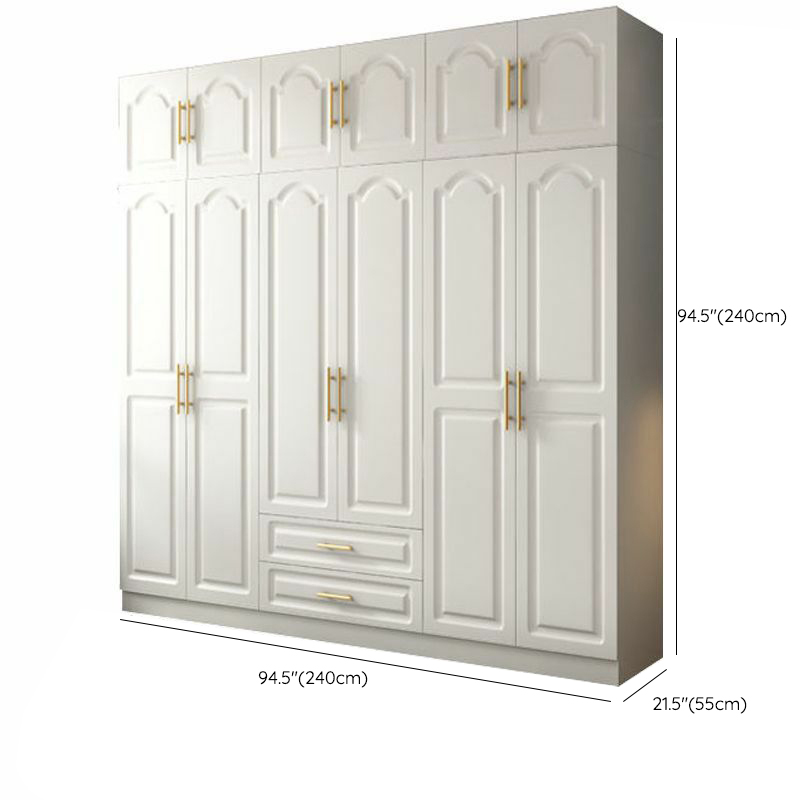Contemporary Wood Chalk Wardrobe Closet with Interior Shelves&Clothing Rack&3-Drawer/6 Drawers/5-Drawer - image 19