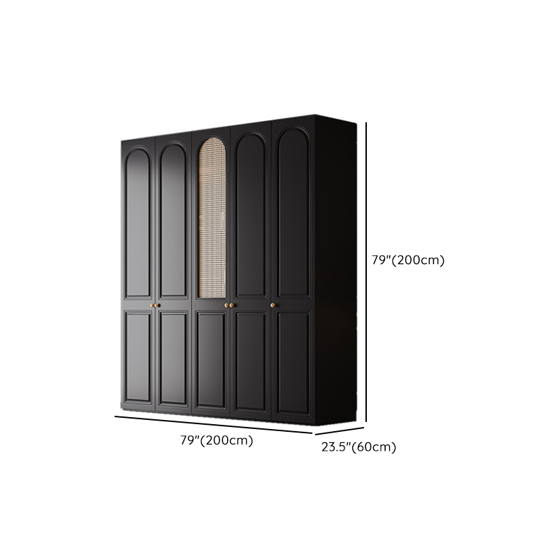 Modish Wood Independent Wardrobe Armoire with Compartments, Soft Close Door, and Interior Shelves - image 11