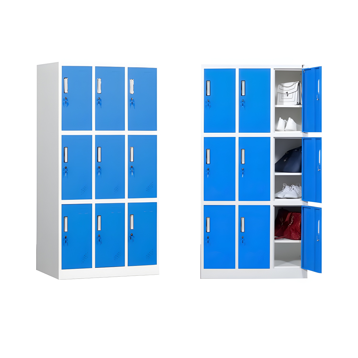 Contemporary Wardrobe 6-Door Metal Wardrobe Closet, 35.43" D x 16.53" W x 70.87" H - image 10