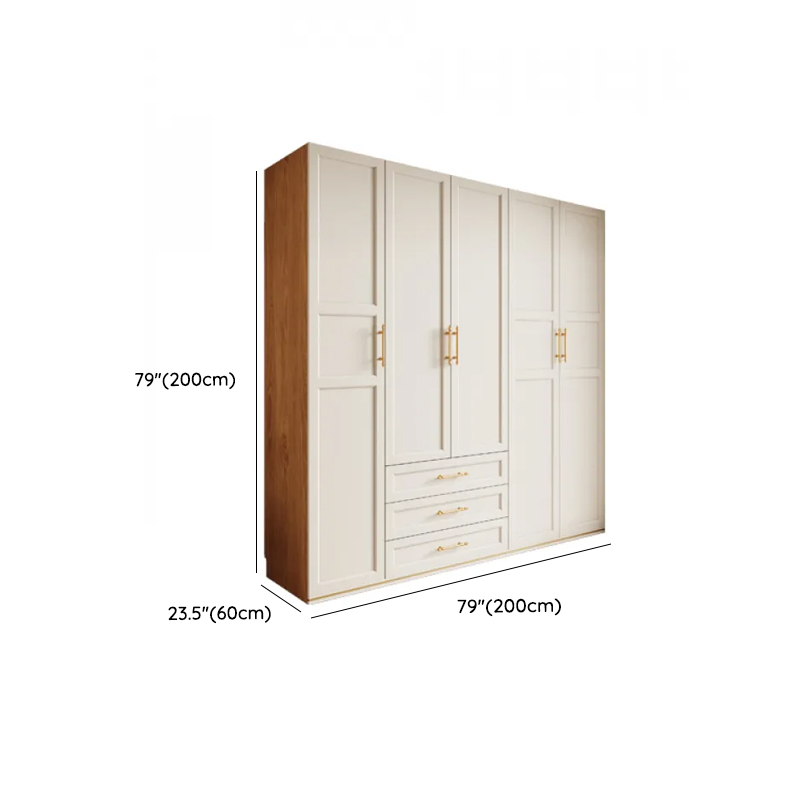 White Minimalist Laminate Independent Wardrobe Closet with Soft Close Drawer, Soft Close Door, and Interior Shelves - image 8