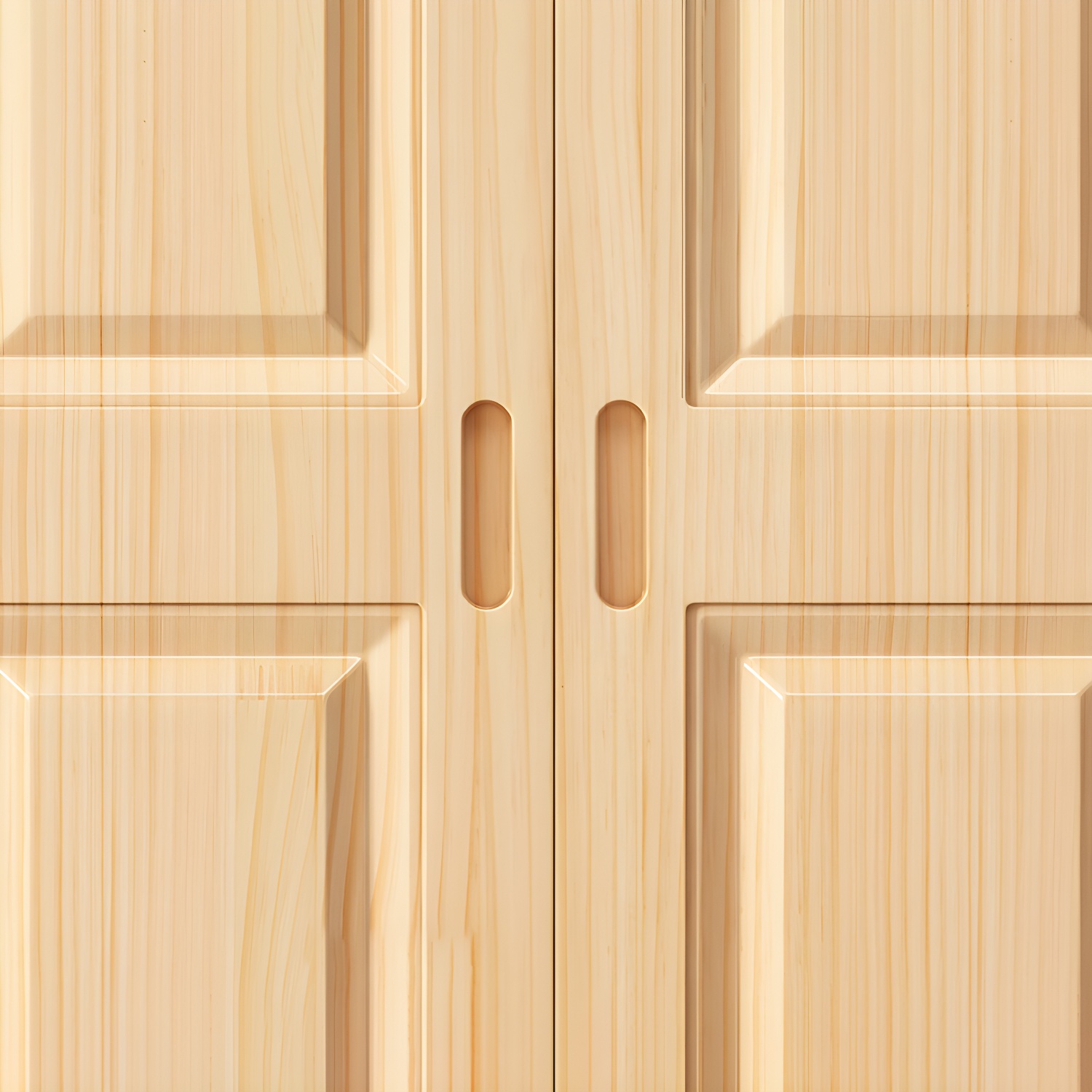 Modern Natural Pine Wardrobe Armoire with Drawers and Clothing Rod - image 8