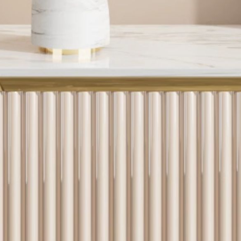 Luxury Off White Sideboard with Faux Marble Countertop and Standalone Design - image 8
