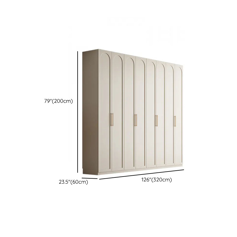 White Casual Manufactured Wood Independent Armoire Cabinet with Compartments, Soft Close Door, and Interior Shelves - image 31