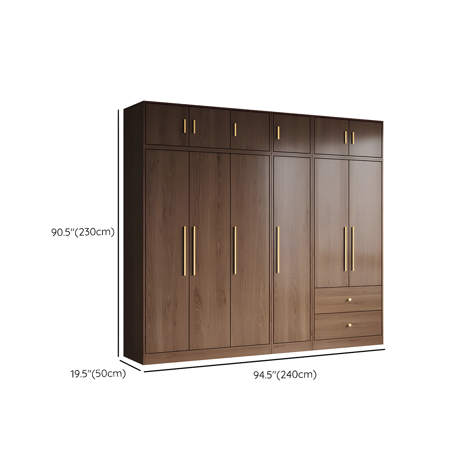 Wood Grain Design Armoires & Wardrobes with Soft Close Door and Storage Space - image 35