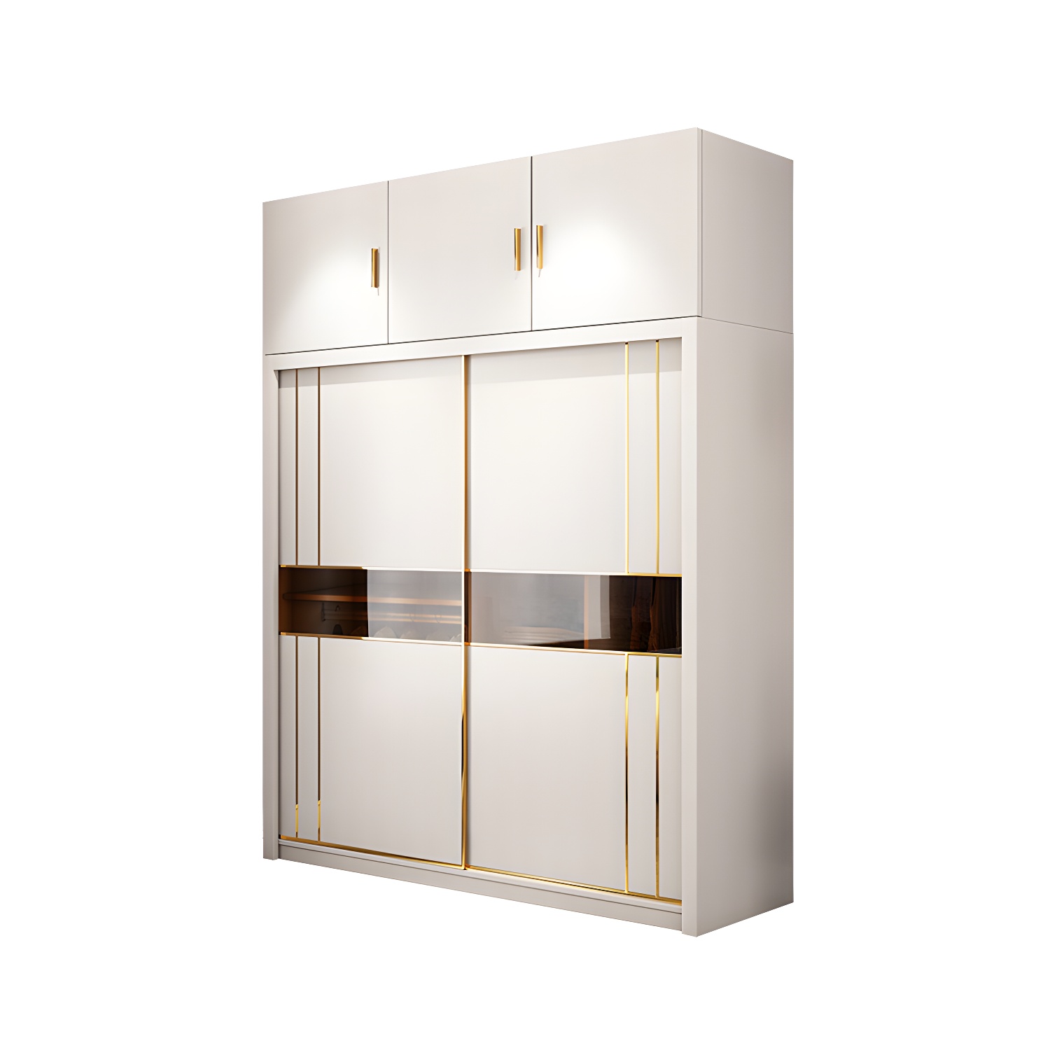 Modern Style Wardrobe Cabinet Glass Wardrobe Closet for Home - image 11