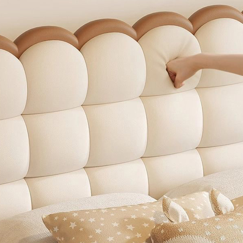 Solid Color Storage Included Panel Bed with Stitch-tufted Panel Headboard and Sponge Upholstery - image 6