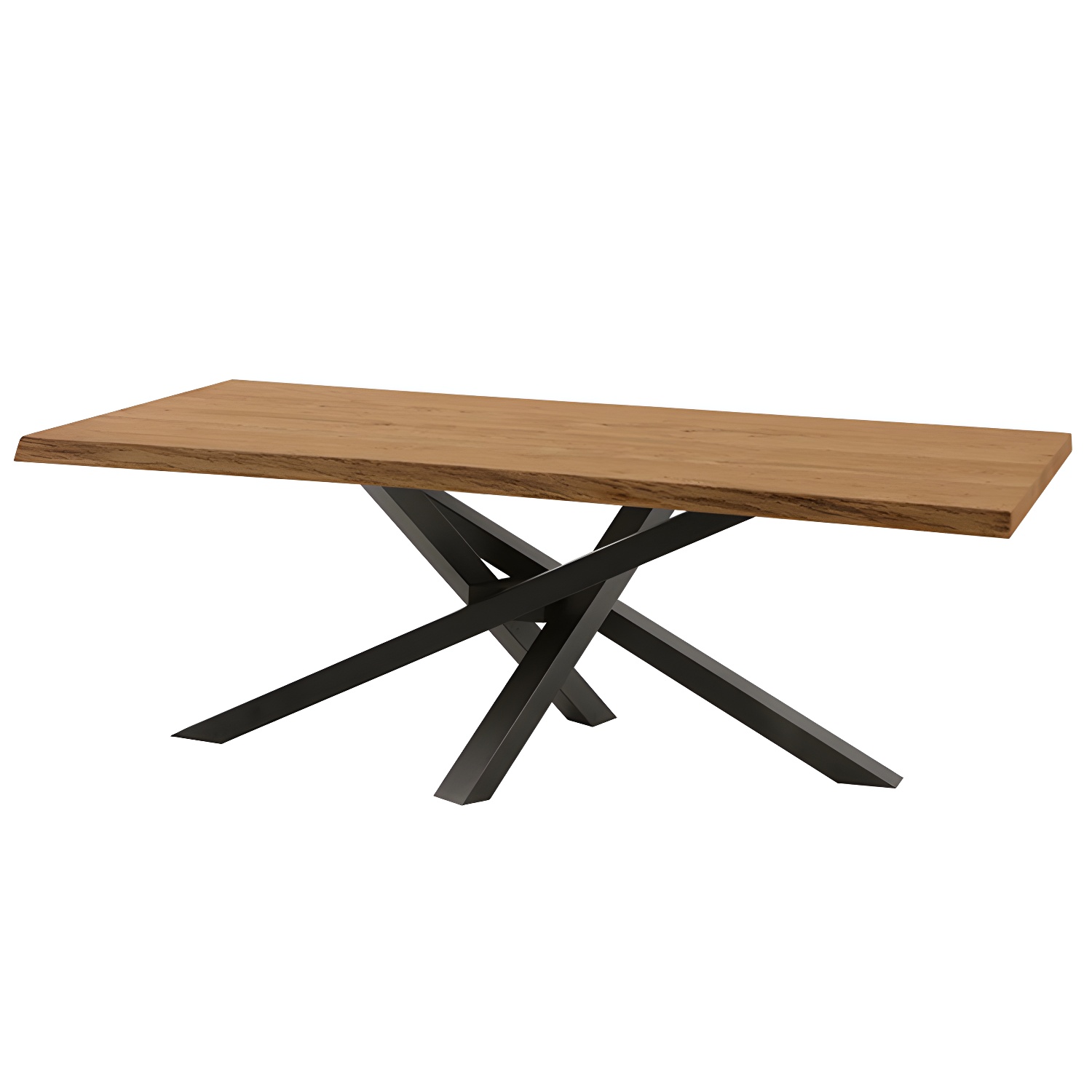 Rectangle Luxury Style Dining Table Solid Wood Fixed Table for Kitchen