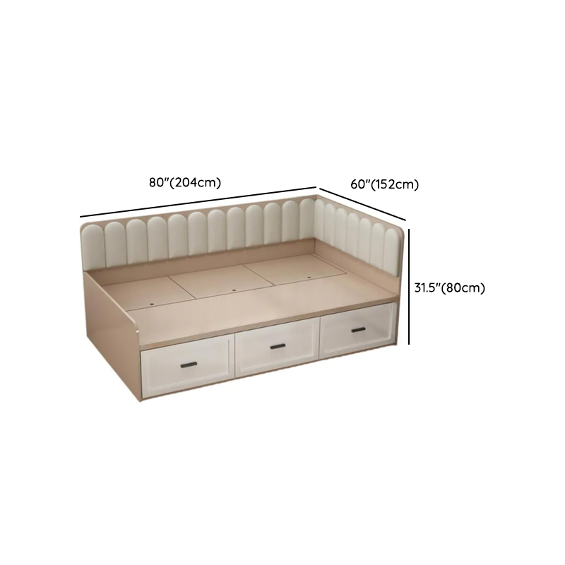 Cream Solid Color Storage Included with 3 Storage Boxes for Bedroom - image 13