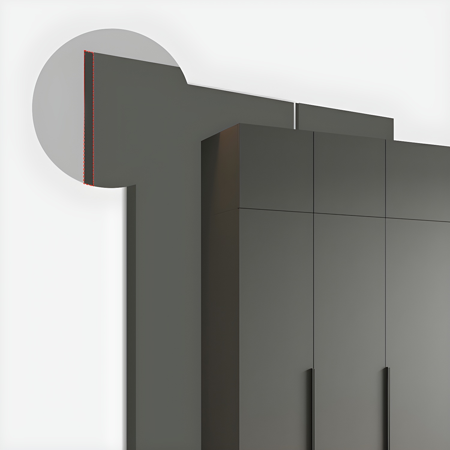 Modern Grey Wood Wardrobe Armoire with Drawers & Shelves for Ample Storage - image 6