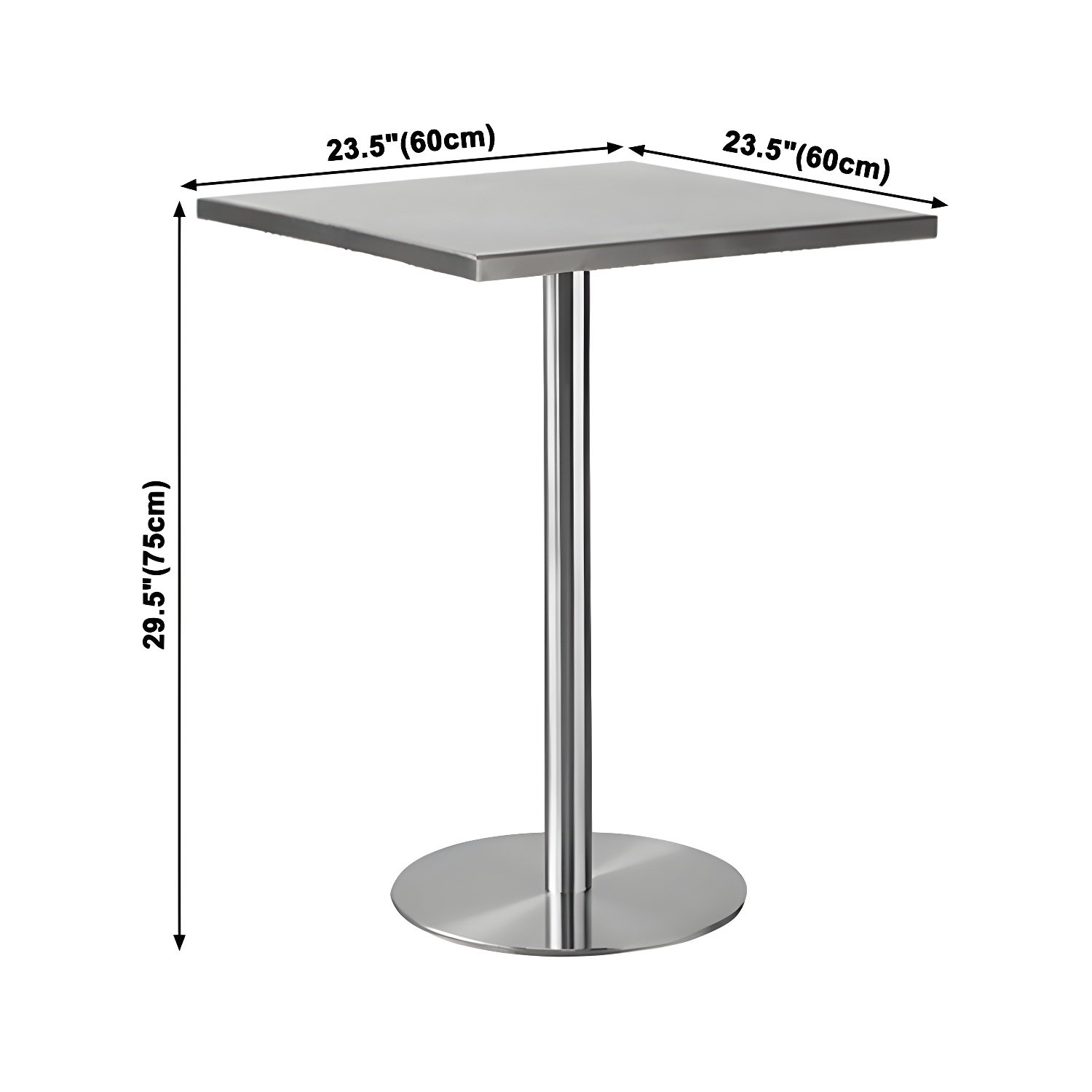 Industrial Dining Room Table Stainless Steel Table with Pedestal Table for Home Kitchen Dinner - image 16