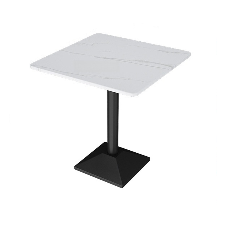 Trendy/Art Deco White Sintered Stone Dining Table, Fixed Mechanism, Seats 2, Scratch-immune - image 8