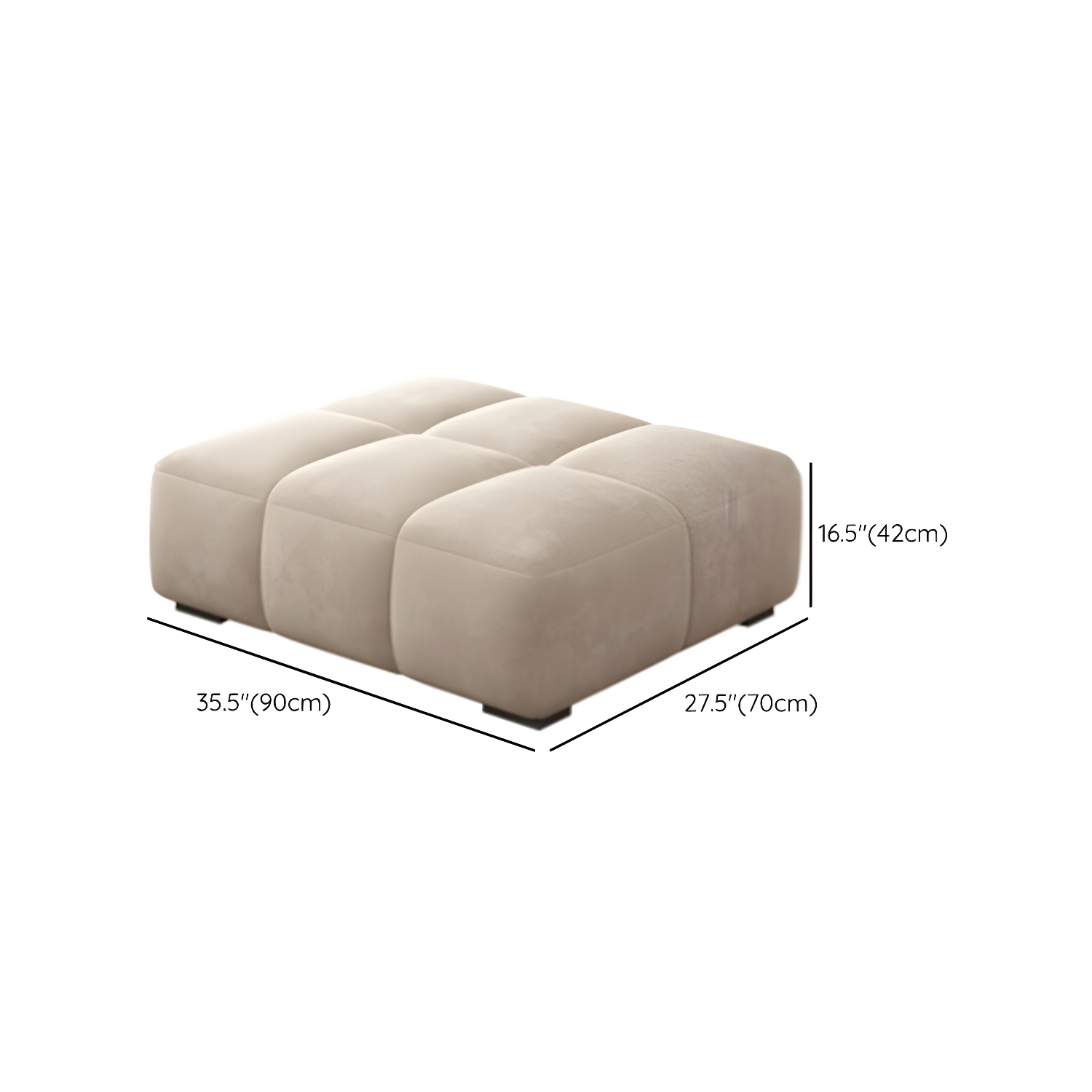 Modern Suede Sectional Sofa with Black Pine Wood Frame and Scratch Resistant Design - image 18