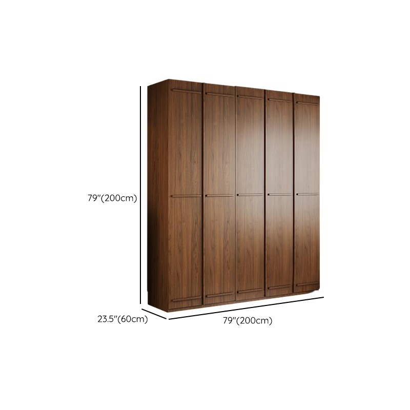 Modern Natural Wood Standalone Almirah with Soft Close Drawer and Door, Interior Shelves, and Hanging Rod - image 13