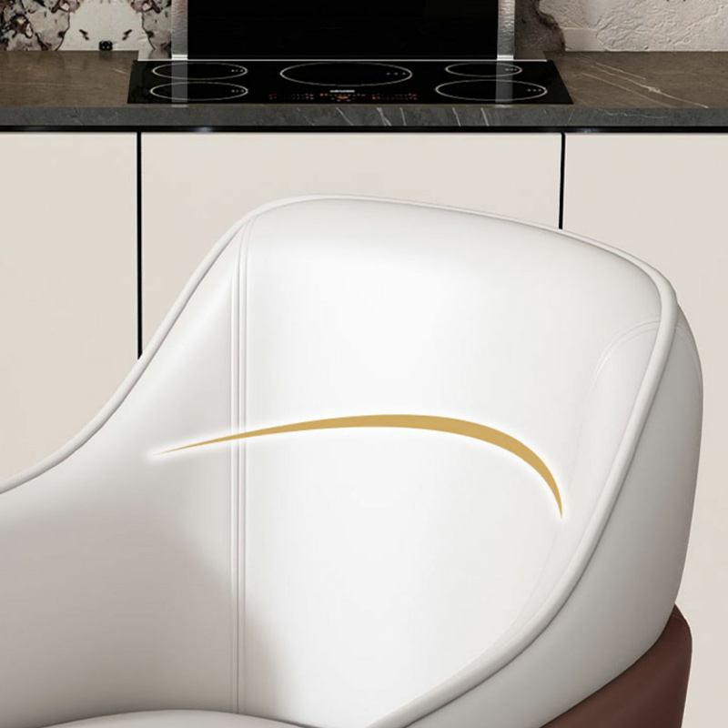 Stylish Modern Sloped Arm Chair for Kitchen & Dining with Low Back and Arms - image 13