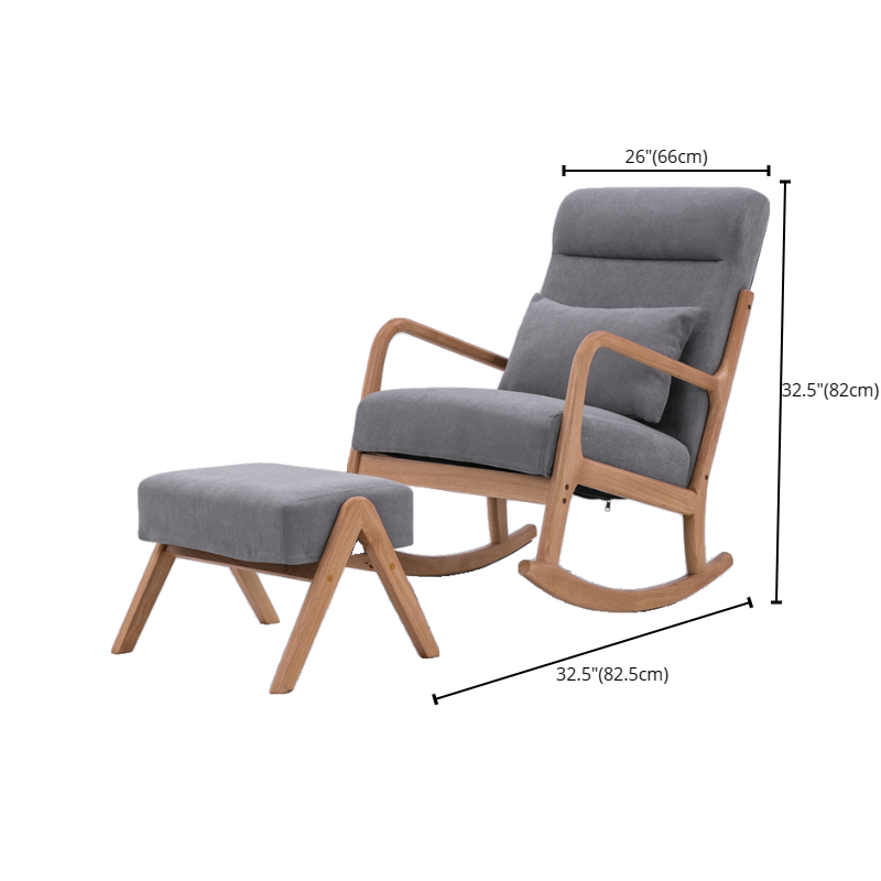 Casual Chalk/Cocoa/Azure Wood Rocking Chair Couch - image 22