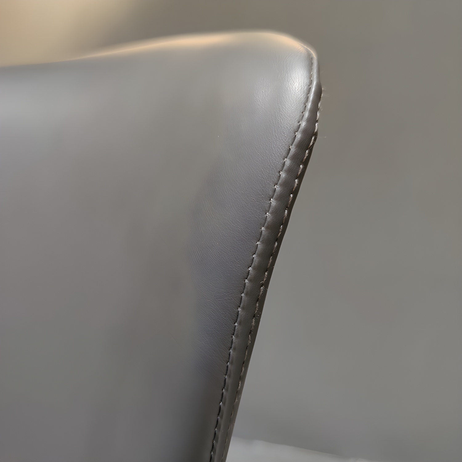 Designer Style Leather Arm Chair Wingback Matte Finish Single Dining Chair - image 14