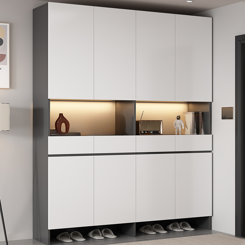 Trendy Rectangle Accent Cabinet with Hutch, Changeable Shelf, Groove Handles, Multi-Color Top, and Soft Close Drawer - image 4