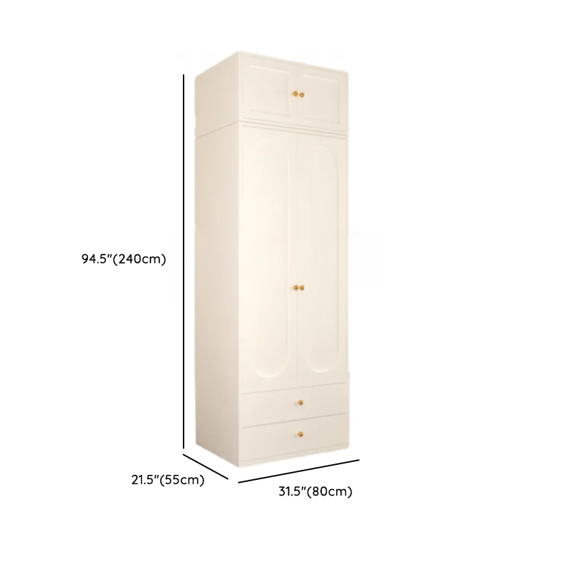 Chalk Casual Unattached Wardrobe with Adaptable Shelf, Soft Close Door, Hanging Rod, and Articulated Mechanism - image 21