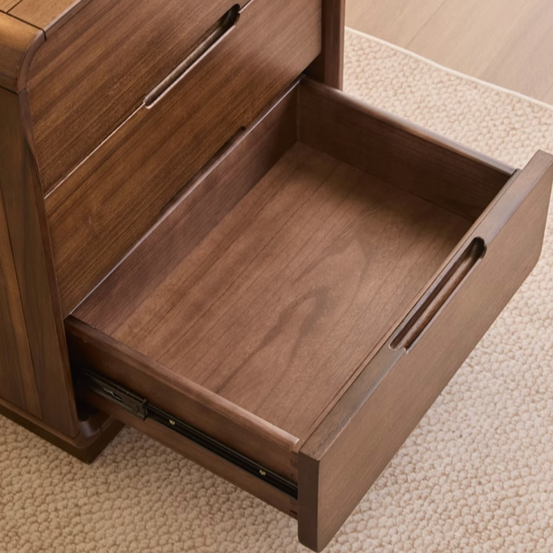 Cocoa Stylish Drawer Storage Nightstand with Walnut Countertop - image 5