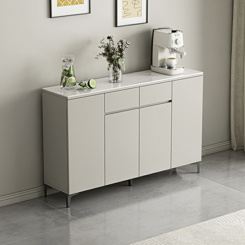 Contemporary Living Room Stone Top Sideboard with Doors and Drawers - image 4