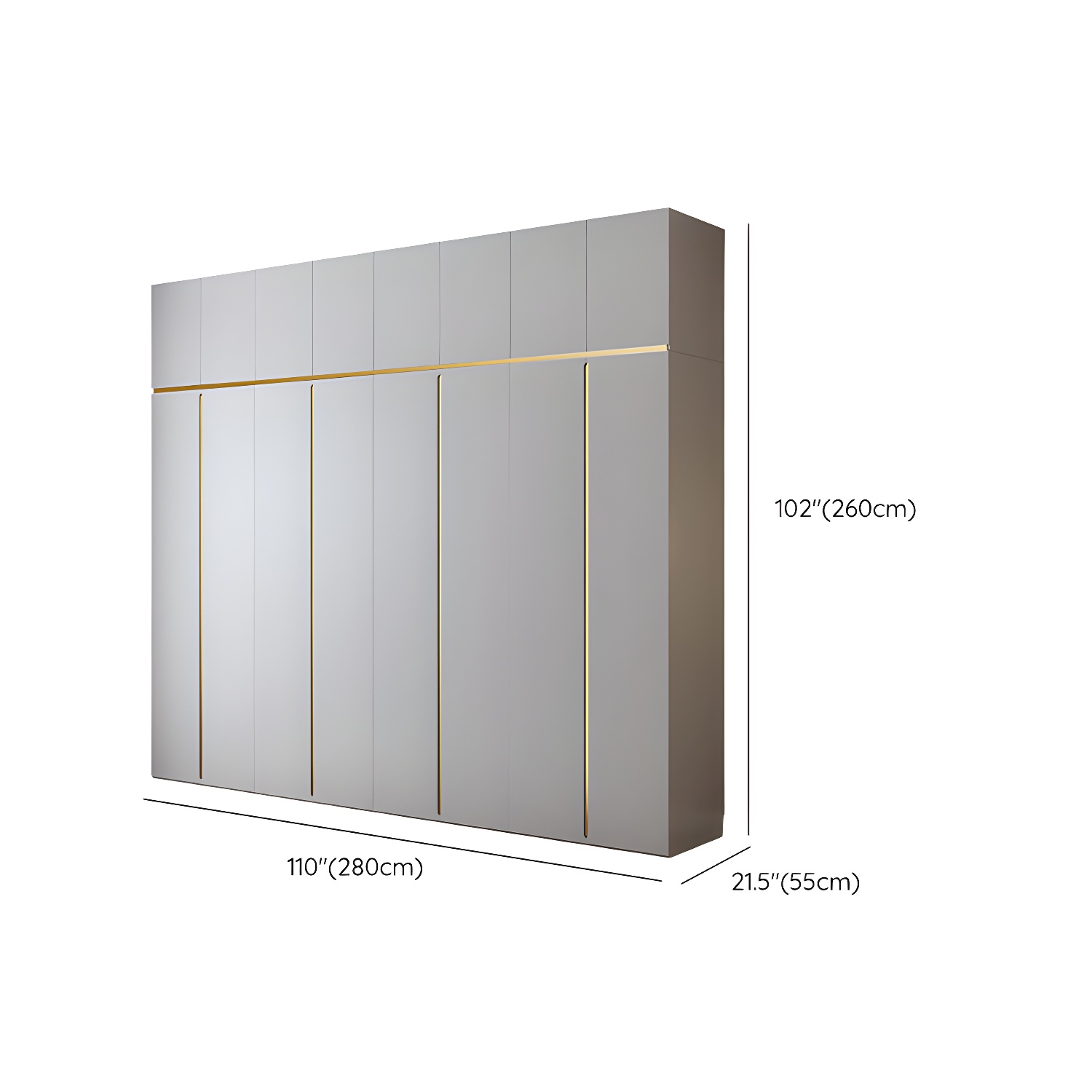 Contemporary Wooden Wardrobe Armoire with Shelves and Garment Rod - image 22