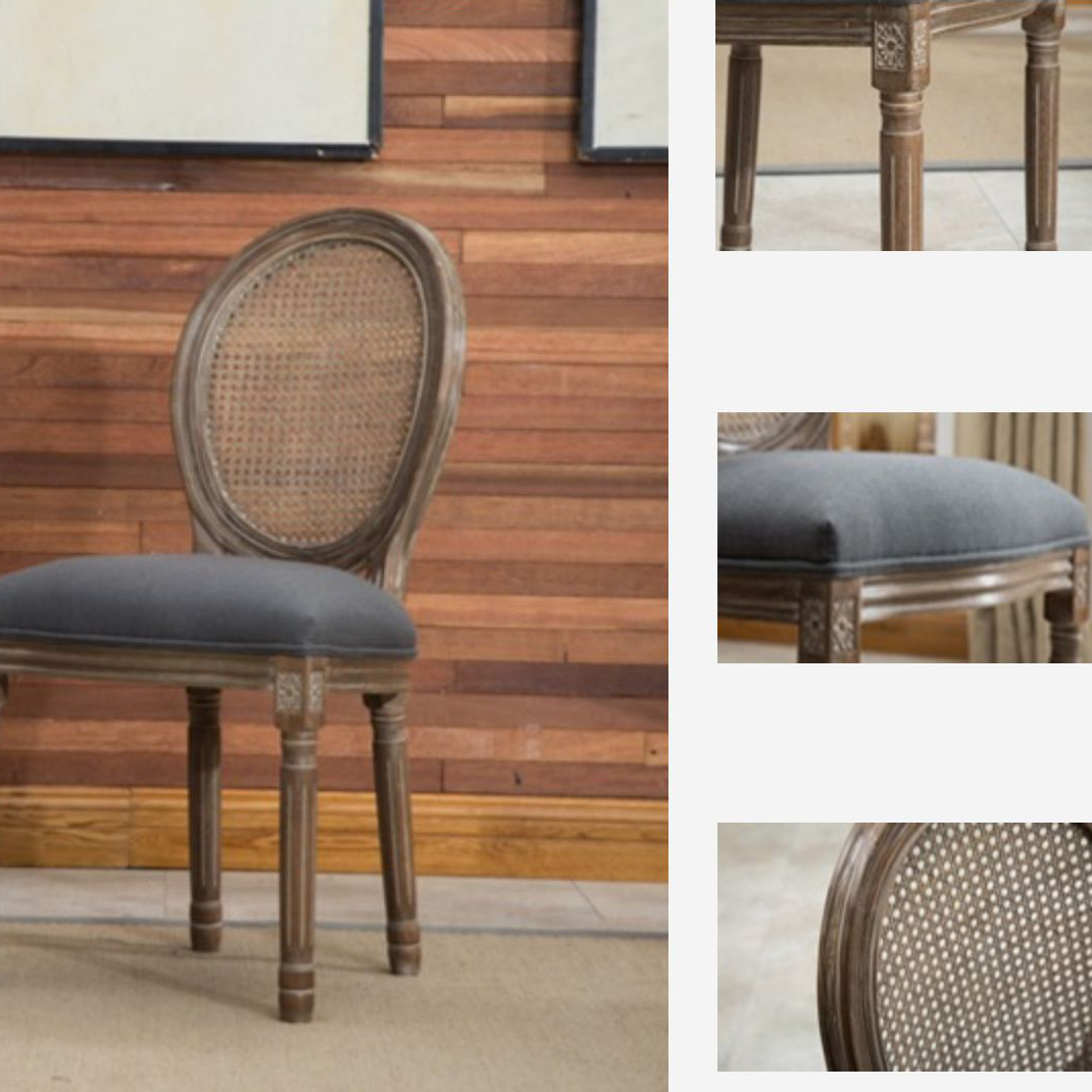 Farmhouse Dining Chair with Wood Legs King Louis Back Side Chair for Home Use - image 14