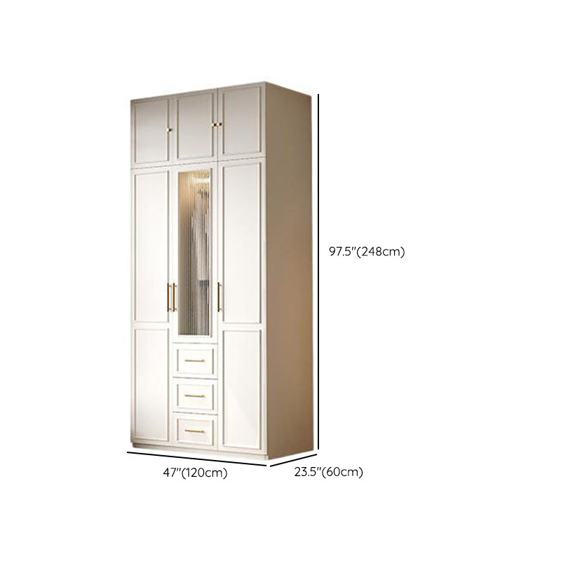 Modern Manufactured Wood Standalone Almirah with Soft Close Drawer, Soft Close Door, Interior Shelves, and Hanging Rod - image 22