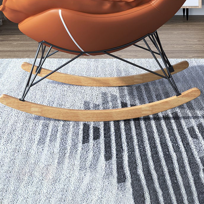 Modern Water Proof Cerulean/Dove Grey/Olive Green Upholstered Living Room Rocking Chair with Upholstered Footstool - image 16