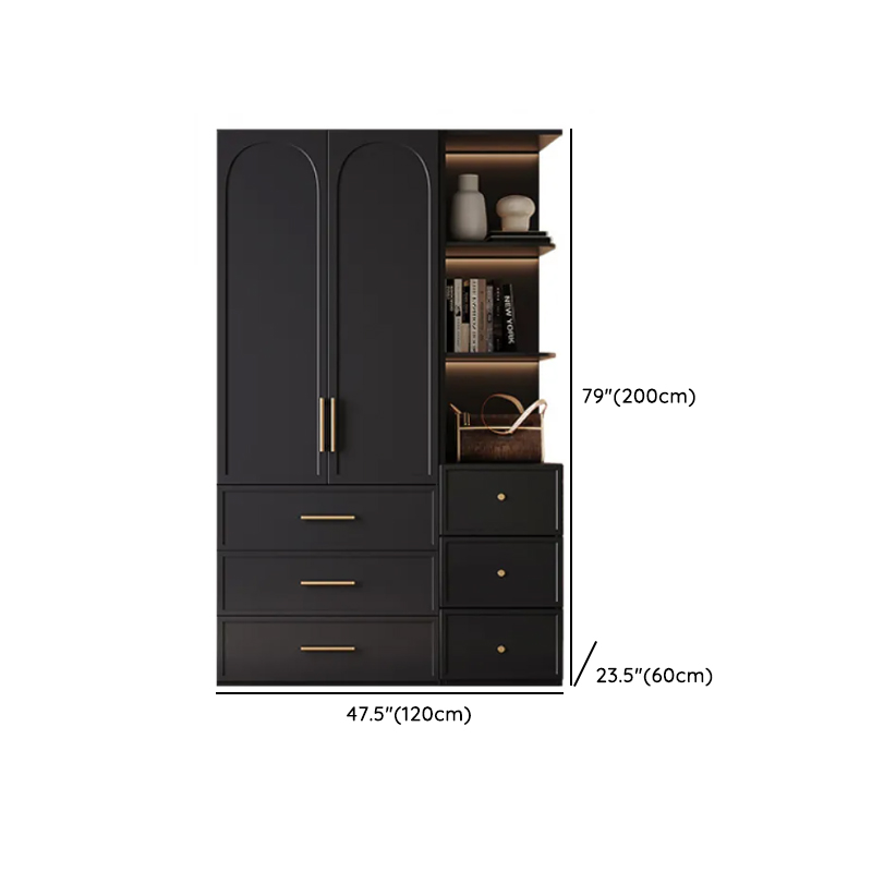 Modern Lumber Independent Wardrobe Armoire with Soft Close Drawer, Soft Close Door, and Interior Shelves - image 13