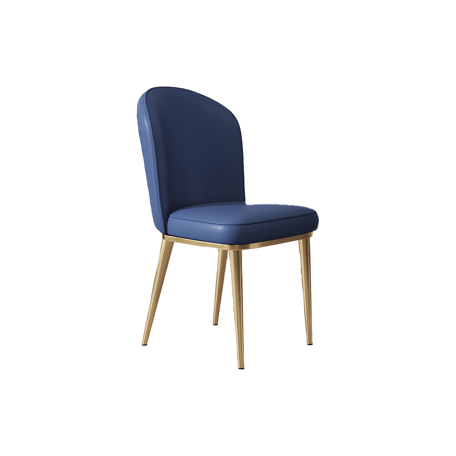 Glam Style Side Chair Leather Gold Frame Dining Chair for Home - image 14