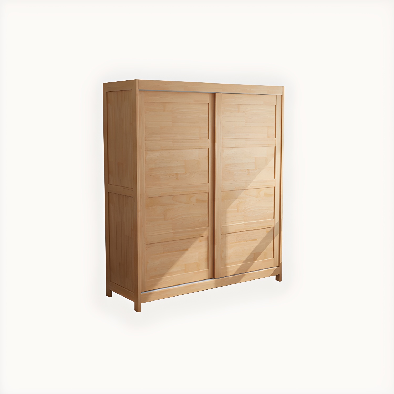 Modern Style Wardrobe Cabinet Wood Clothes Rail Wardrobe Armoire with Shelves - image 3