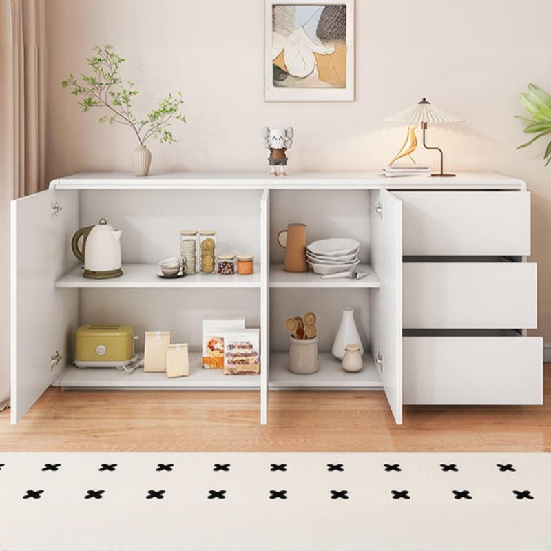 Contemporary Sideboard with 3 Drawers, Closet, Standard/Wide/Narrow Sizes, 1 Shelf, Kitchen Cupboards, and 2/3/Single Doors - image 8