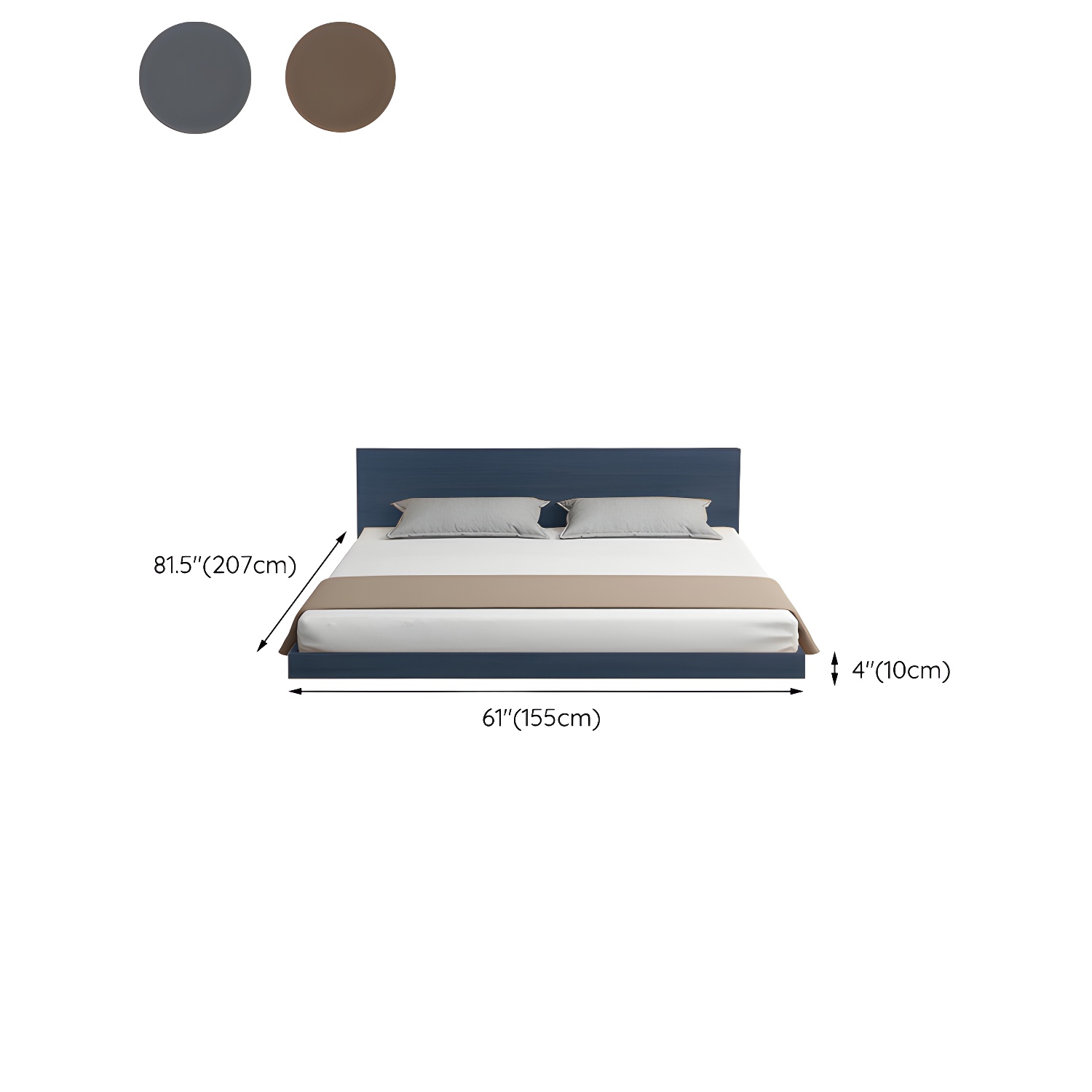 Solid Wood Platform Bed Mid-Century Modern Platform Bed Frame Mattress Included - image 20