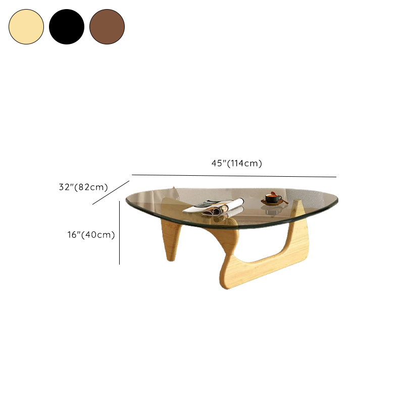 Simplistic Pennels Tempered Glass Single Side Table with Abstract Base Indoor Use - image 24