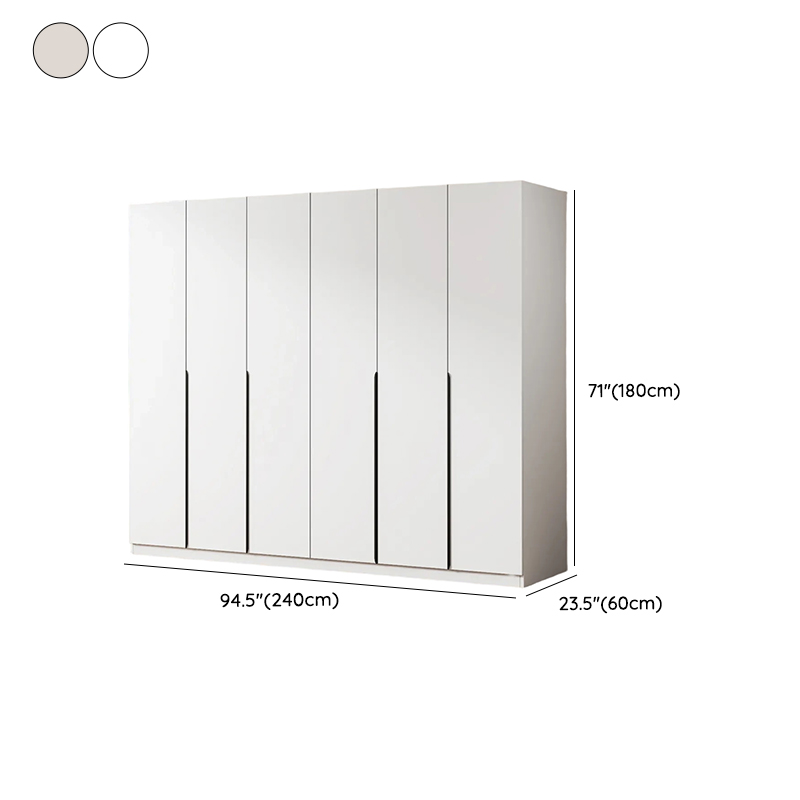 Minimalist Manufactured Wood Independent Wardrobe Closet with Soft Close Door, Interior Shelves, and Clothing Rod - image 14