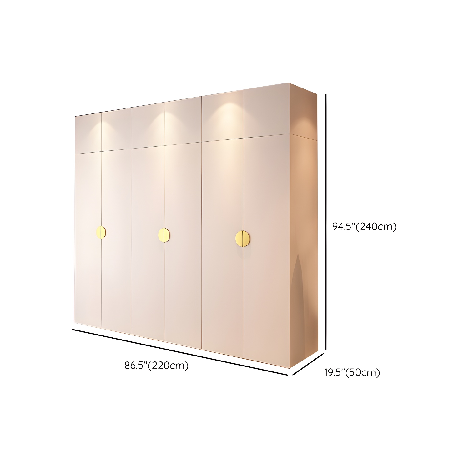 Chic White Wood Wardrobe Armoire with Clothing Rod & Shelves - image 25