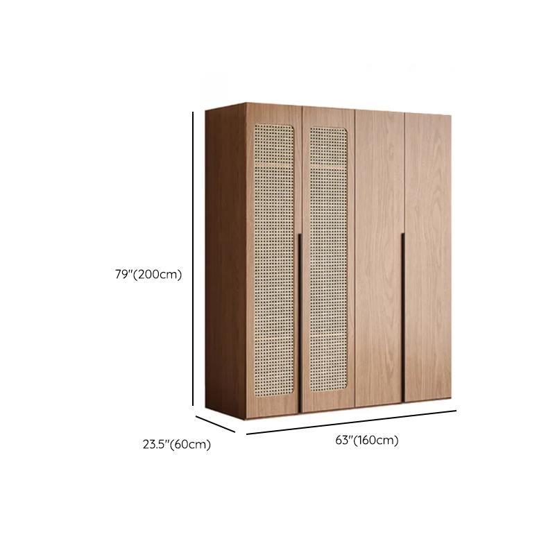 Cocoa Art Deco Self-supporting Cabinet Armoire with Soft Close Drawer, Interior Shelves, and Hanging Rod - image 23