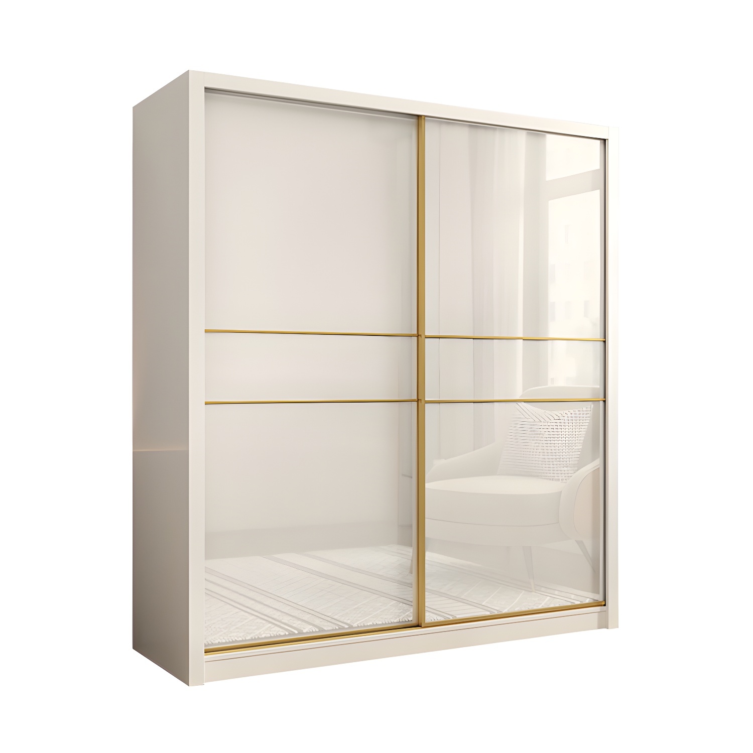 Contemporary Glossy White Storage Cabinet Manufactured Wood Cabinet for Home - image 5