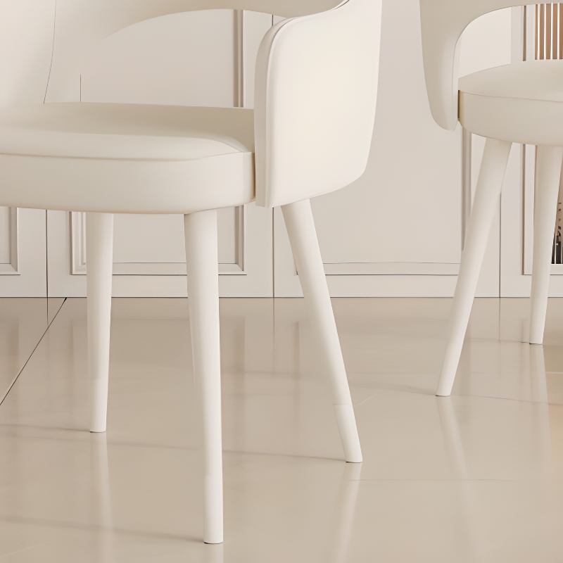 Modern Simple Style Arm Chair with Ventilated Back, Padded Upholstery, Arms, and Metal Legs - image 12