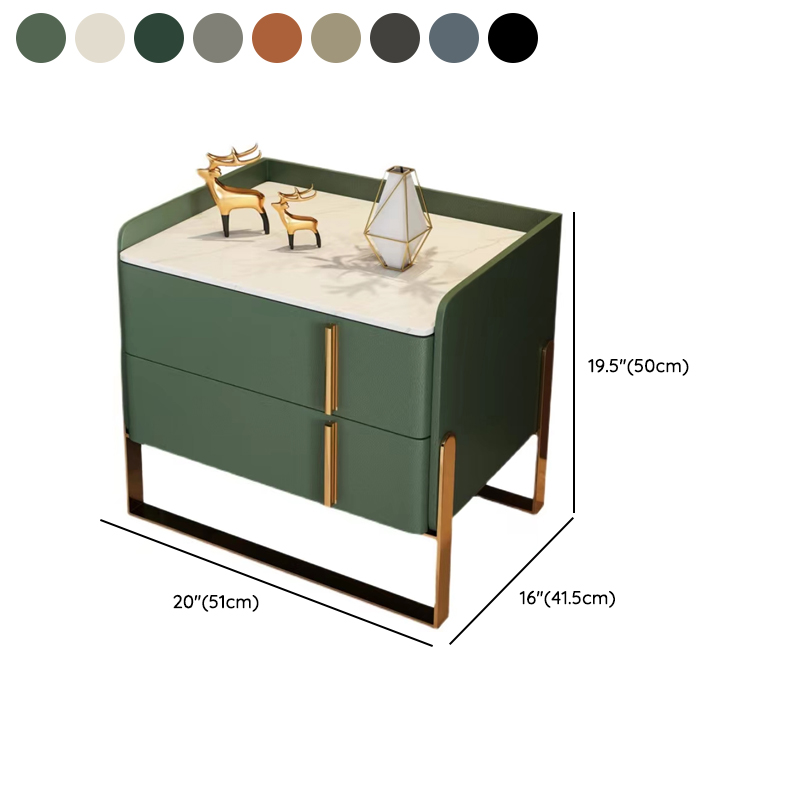 Nightstand With Drawer Organization with Leg, 2 Drawers and Stone Counter Top in a Casual Style - image 17